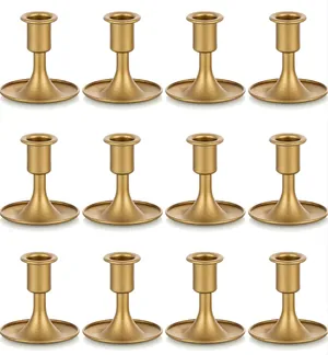 Gold Taper Candle Holders