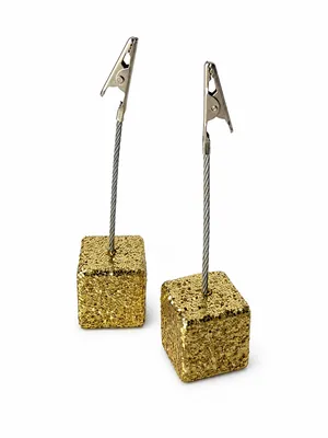 Sparkling Gold Name Card Holder