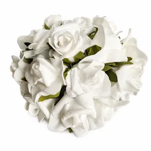 Faux White Rose Bunch
