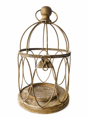 Antique Gold Candle Cage SMALL