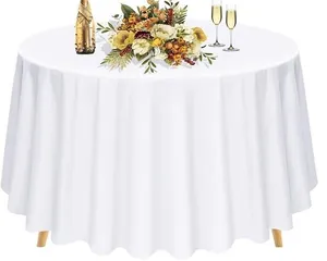White Round Table Cloth