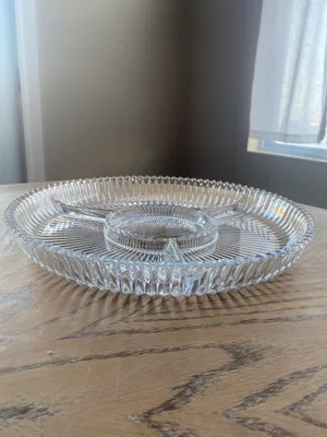 Divided Glass Snack Tray