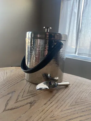 Silver Ice Bucket with Scoop