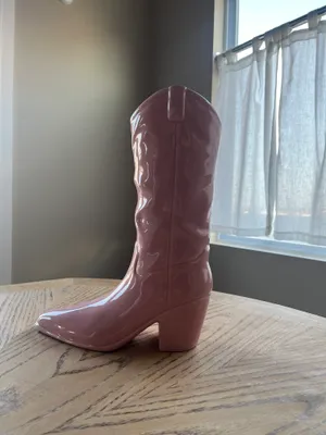 Pink Boot Vase
