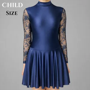 Classic Lace Sleeve Irish Dance Dress - Navy - Child Size