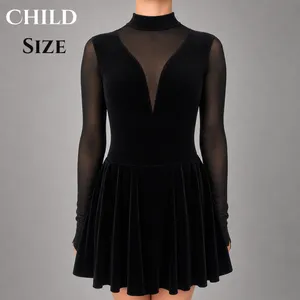 Classic Black Velvet Irish Dance Dress - Child Size