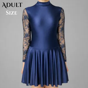 Classic Lace Sleeve Irish Dance Dress - Navy - Adult Size