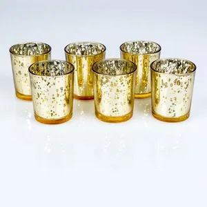 Gold Mercury Glass Votive