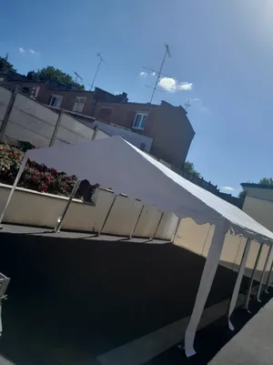 Tonnelle de réception 5 x 10 m blanche