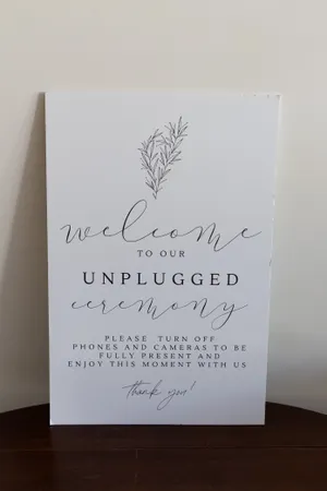 Unplugged Ceremony Sign