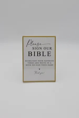 Sign our Bible Signage