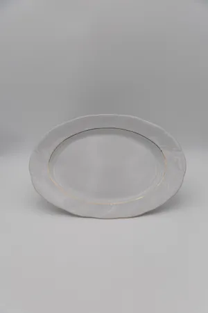 Glass Serving Plate (White)