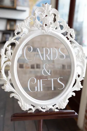 Cards & Gifts Mirrored Sign