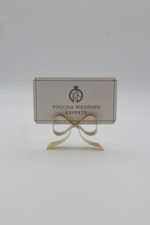 Gold Bow Table Number Holders