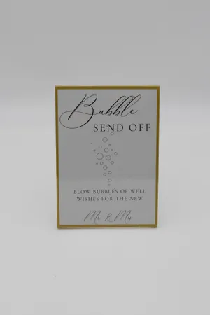 Bubble Send-Off Signage