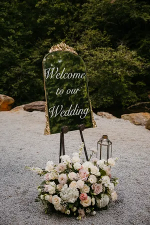 Welcome To Our Wedding Mirror
