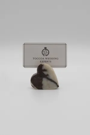 Marble Heart Table Number Holder