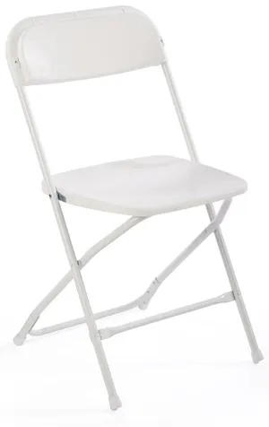 White folding chairs