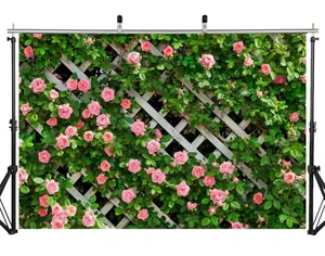 Aiikes Flowers Backdrop