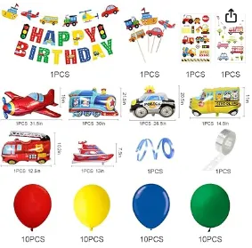 Transportation Party Kit