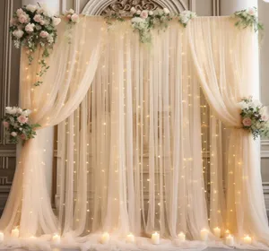 Champagne Tulle Backdrop
