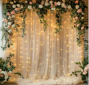 Champagne Tulle Backdrop 2