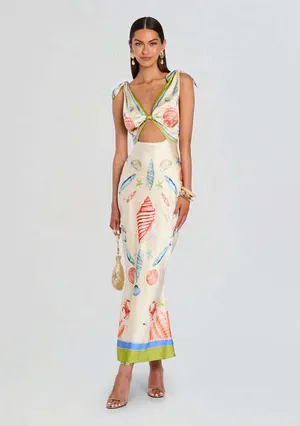 Retrofête Carlotte Dress in L'Acqua Marine