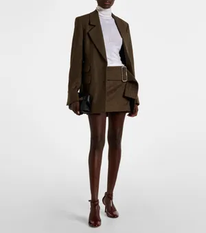 Ferragamo Wool Blazer & Skirt Set