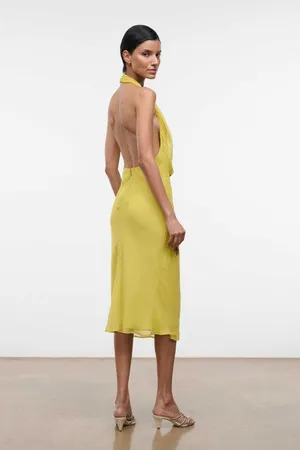 Staud Simona Dress in Citron