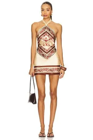 Retrofete Adelaide Dress in Terracotta Bandana