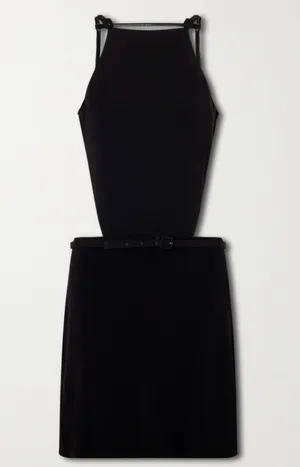 Courreges Open Back Jersey Mini Dress