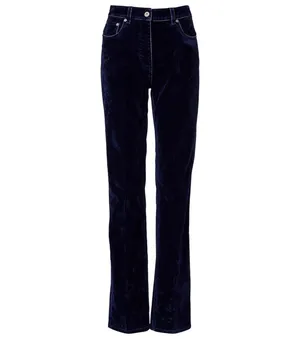Ferragamo Black Velvet Trouser Jeans