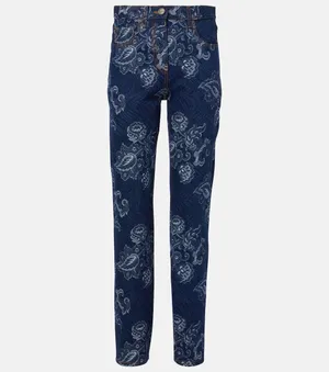 Etro Floral Jacquard Jeans