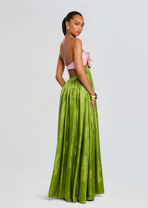 Retrofête Prudy Dress in Kiwi/Rosa Top Jacq