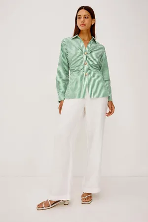 Rails Carayln Top in Emerald Stripe