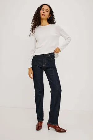 Rails Cotton Cashmere Long Sleeve Tee in White