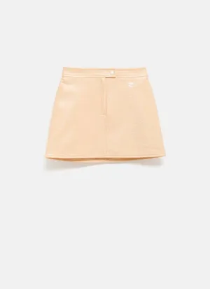 Courrèges Vinyl Reedition Skirt in Dawn Orange