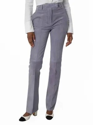 Ferragamo Suede Grey Trousers