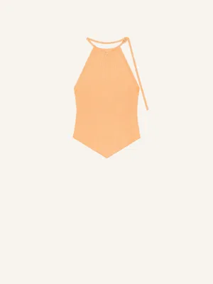 Courrèges Pointy Rib Knit Tank Top