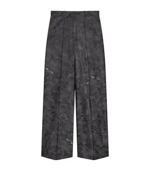 Givenchy Metallic cat-eye high-rise wide-leg woven trousers