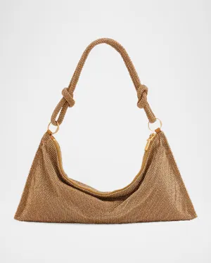 Cult Gaia Hera Knotted Rhinestone Mini Shoulder Bag