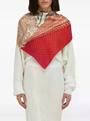 Ferragamo Madras-print silk Bandeau Scarf