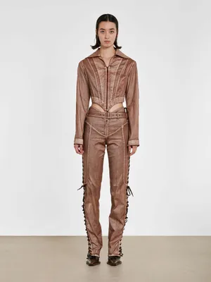 Jean Paul Gaultier x KNWLS Branded Patch Laced Jacket