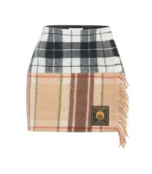 Marine Serre Regenerated Tartan Scarves Mini Skirt