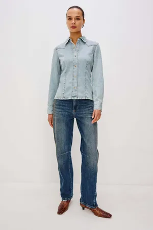 Rails Taiana Shirt in Bleached Indigo