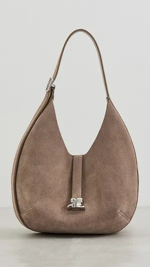 Courrèges Small Holy Suede Boho Bag