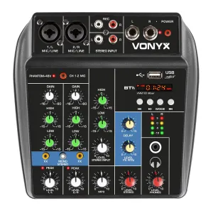 Vonyx VMM100 PA Mixer with USB and Bluetooth