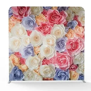 Floral Rose Backdrop 8x8ft