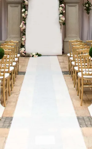 White Vinyl Aisle Runner