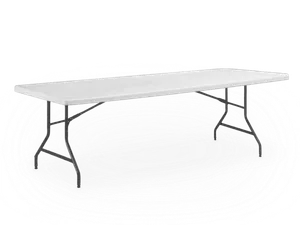 8 Ft white rectangle table